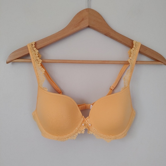 Marie Jo Christy Bra Padded Heartshape Size 32B Mango Orange - Picture 7 of 15
